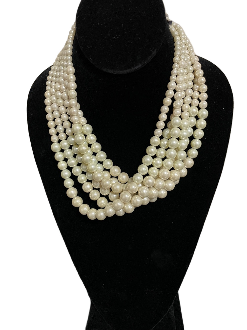 Lia Sophia “Uptown” 6 Multi-Strand Faux Pearl Necklace